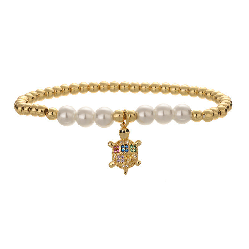 Wholesale Copper Beads Pearl Beads Love Bracelet